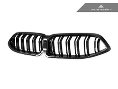 Kies-Motorsports AutoTecknic USA AutoTecknic Dry Carbon Dual-Slats Front Grille - G14/ G15/ G16 8-Series G14/ G15/ G16 8-Series - LCI (4 top tabs)