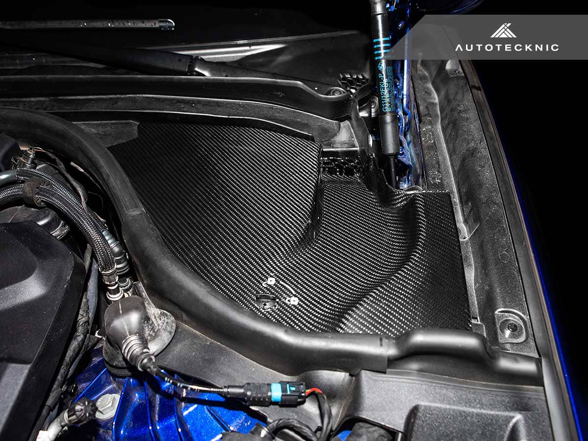 Kies-Motorsports AutoTecknic USA AutoTecknic Dry Carbon Engine Cowl Panel Trim Set - F90 M5