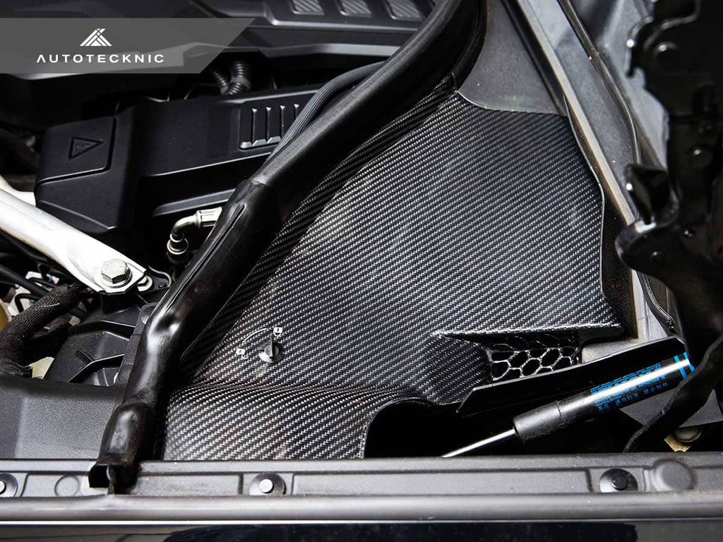 Kies-Motorsports AutoTecknic USA AutoTecknic Dry Carbon Engine Cowl Panel Trim Set - F97 X3M | F98 X4M