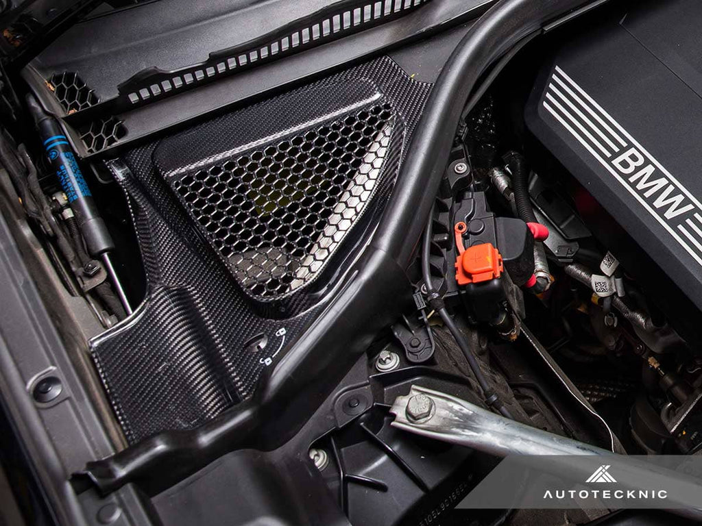 Kies-Motorsports AutoTecknic USA AutoTecknic Dry Carbon Engine Cowl Panel Trim Set - F97 X3M | F98 X4M