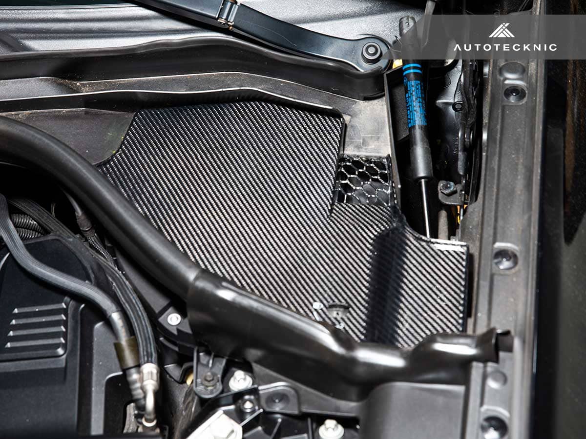 Kies-Motorsports AutoTecknic USA AutoTecknic Dry Carbon Engine Cowl Panel Trim Set - F97 X3M | F98 X4M