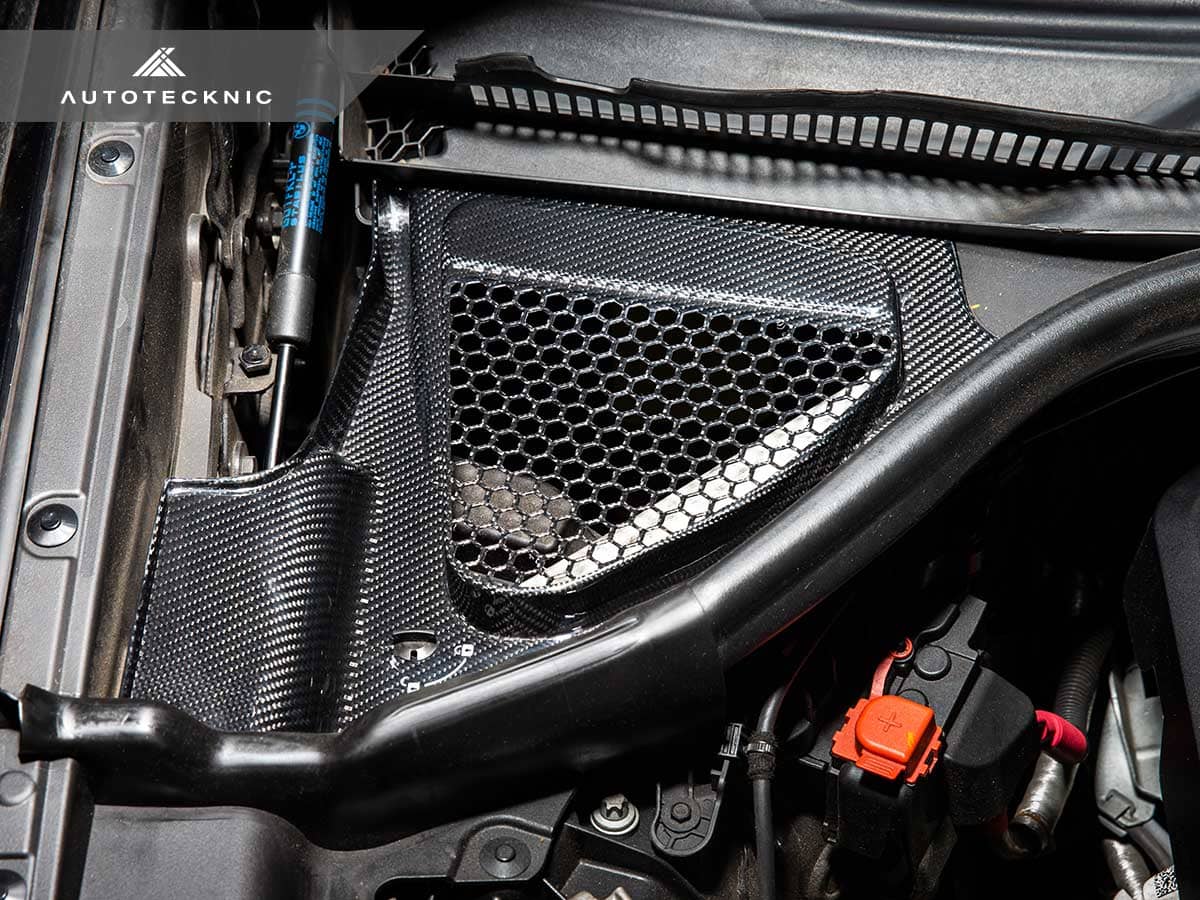 Kies-Motorsports AutoTecknic USA AutoTecknic Dry Carbon Engine Cowl Panel Trim Set - F97 X3M | F98 X4M
