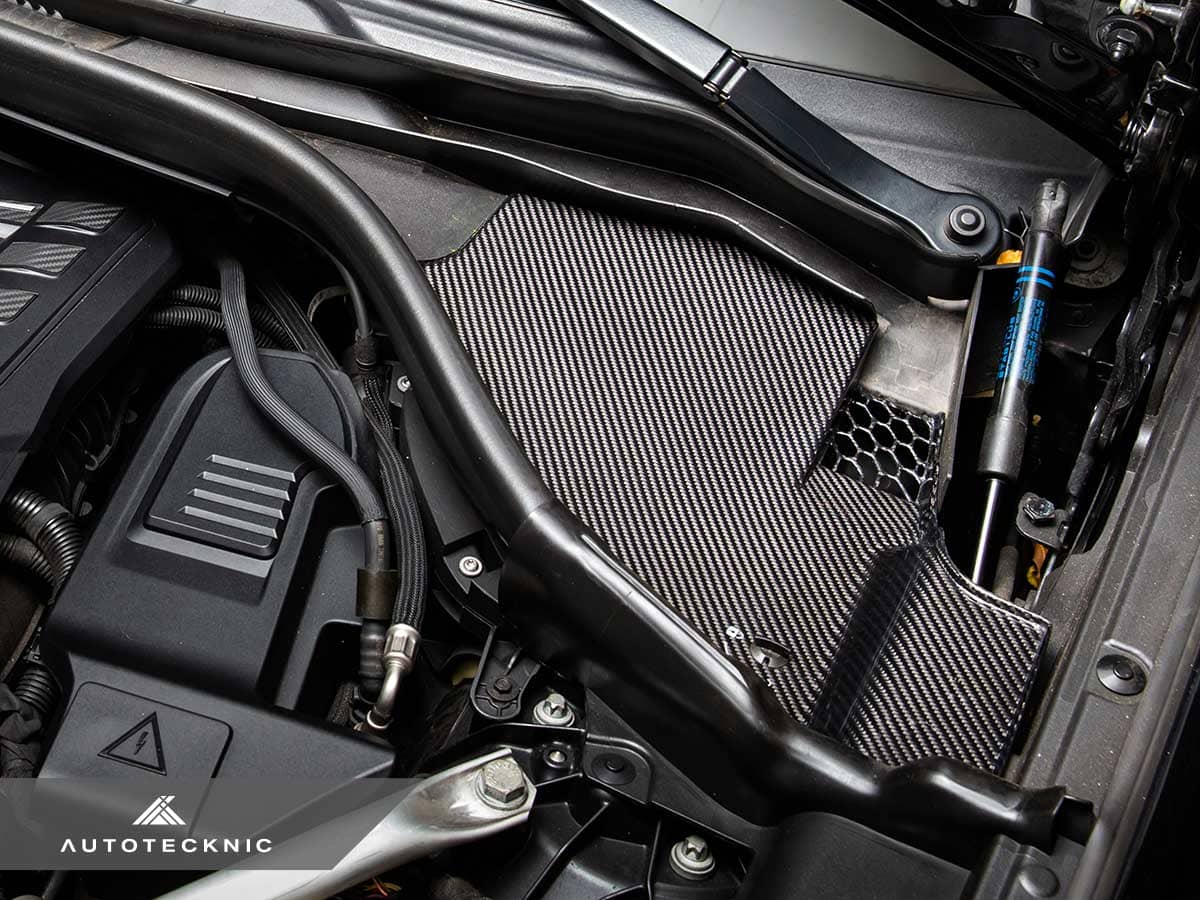 Kies-Motorsports AutoTecknic USA AutoTecknic Dry Carbon Engine Cowl Panel Trim Set - F97 X3M | F98 X4M