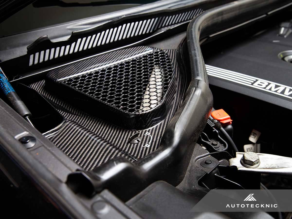 Kies-Motorsports AutoTecknic USA AutoTecknic Dry Carbon Engine Cowl Panel Trim Set - F97 X3M | F98 X4M