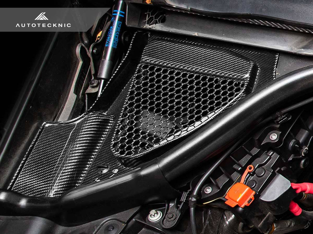 Kies-Motorsports AutoTecknic USA AutoTecknic Dry Carbon Engine Cowl Panel Trim Set - F97 X3M | F98 X4M