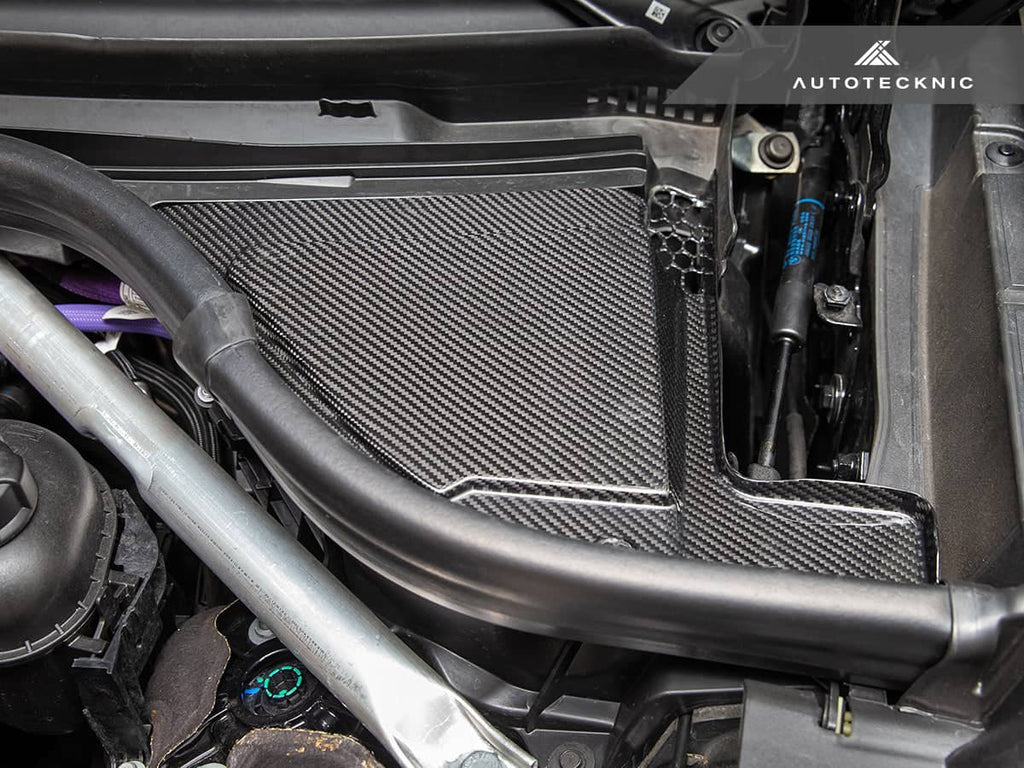 Kies-Motorsports AutoTecknic USA AutoTecknic Dry Carbon Engine Cowl Panel Trim Set - G09 XM Gloss Finish / G09 XM / Left Hand Drive