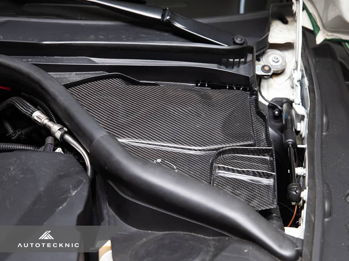 Kies-Motorsports AutoTecknic USA AutoTecknic Dry Carbon Engine Cowl Panel Trim Set - G29 Z4 Gloss Finish / G29 Z4 / Left Hand Drive