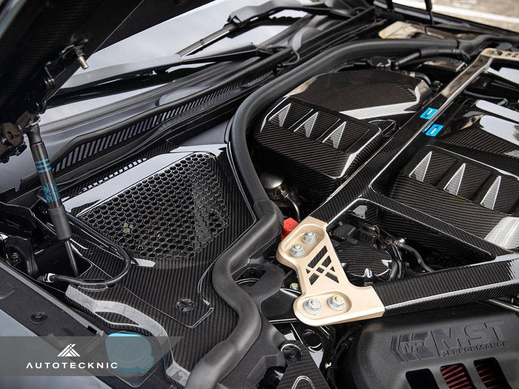 Kies-Motorsports AutoTecknic USA AutoTecknic Dry Carbon Engine Cowl Panel Trim Set - G87 M2 | G80 M3 | G82/ G83 M4