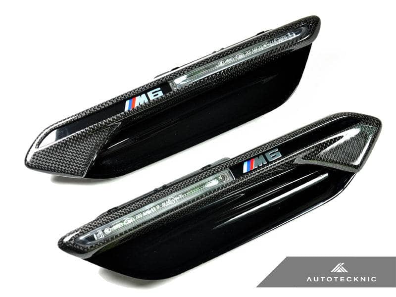 Kies-Motorsports AutoTecknic USA AutoTecknic Dry Carbon Fender Light Trim Set - F06 M6 Gran-Coupe | F12 M6 Cabrio | F13 M6 Coupe
