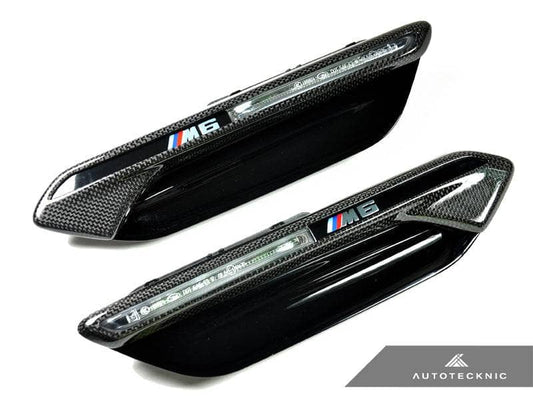 Kies-Motorsports AutoTecknic USA AutoTecknic Dry Carbon Fender Light Trim Set - F06 M6 Gran-Coupe | F12 M6 Cabrio | F13 M6 Coupe