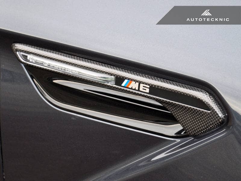 Kies-Motorsports AutoTecknic USA AutoTecknic Dry Carbon Fender Light Trim Set - F06 M6 Gran-Coupe | F12 M6 Cabrio | F13 M6 Coupe