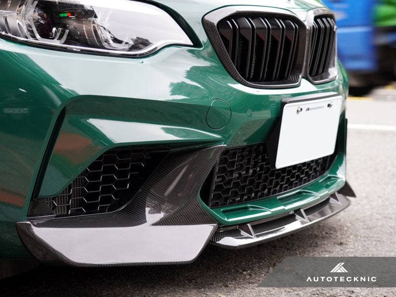 Kies-Motorsports AutoTecknic USA AutoTecknic Dry Carbon Fiber Center Front Lip - F87 M2 Competition