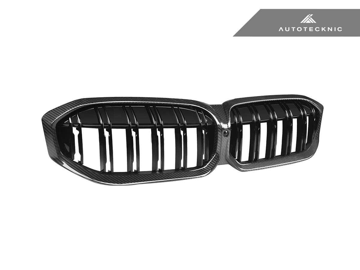 AutoTecknic Dry Carbon Fiber Dual-Slat Front Grille - BMW G20 3-Series LCI Secondary image