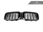 Kies-Motorsports AutoTecknic USA AutoTecknic Dry Carbon Fiber Dual-Slats Front Grille Set - F97 X3M LCI | F98 X4M LCI