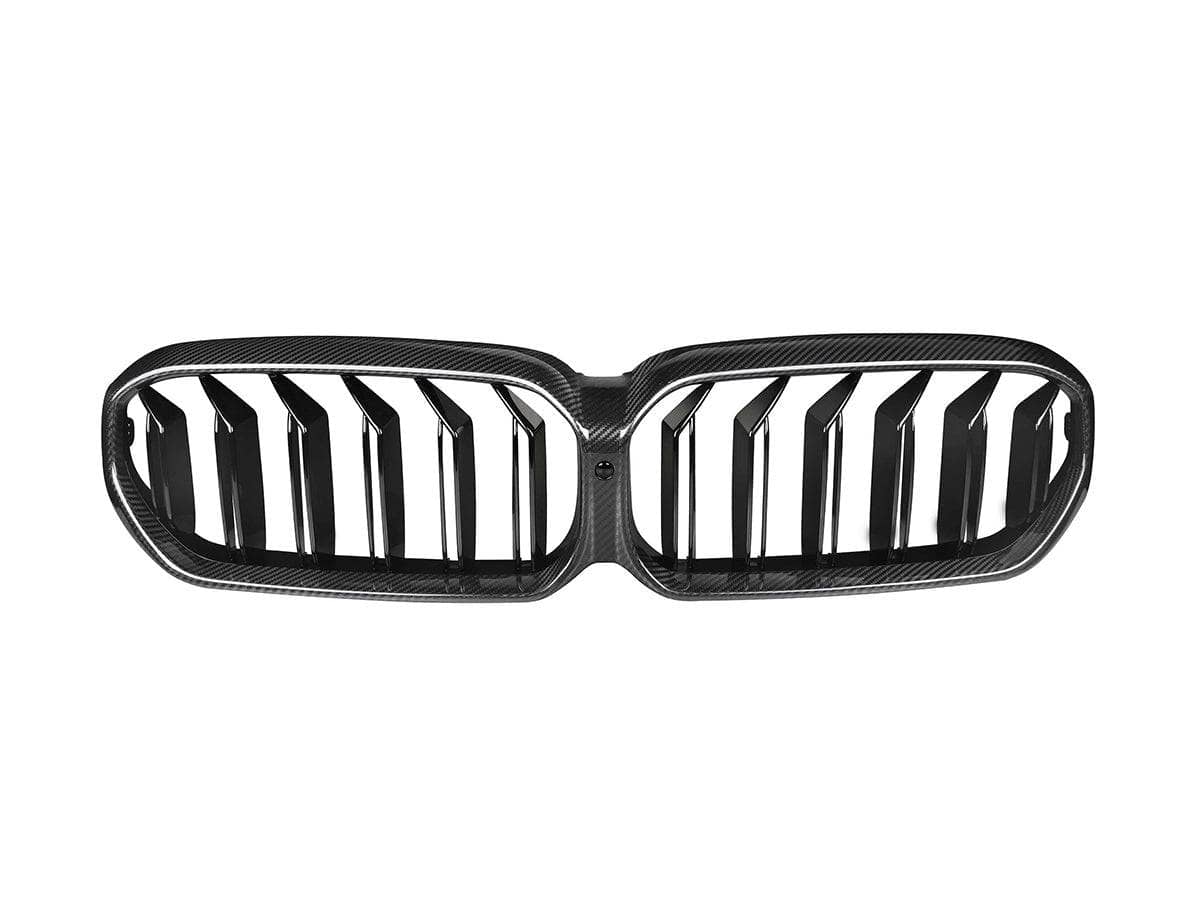 Kies-Motorsports AutoTecknic USA AutoTecknic Dry Carbon Fiber Dual-Slats Front Grilles - BMW G30 5-Series LCI Main image