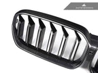 Kies-Motorsports AutoTecknic USA AutoTecknic Dry Carbon Fiber Dual-Slats Front Grilles - G30 5-Series LCI