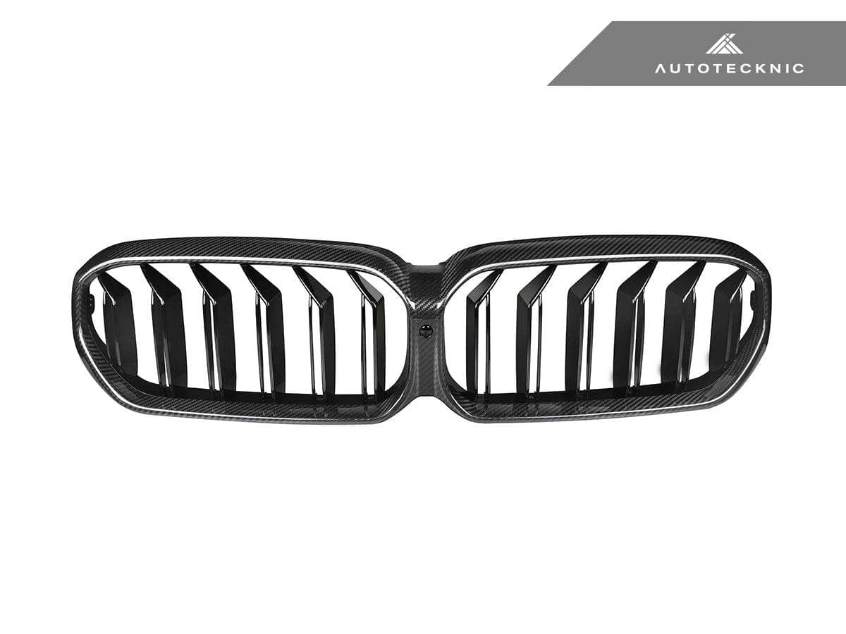 Kies-Motorsports AutoTecknic USA AutoTecknic Dry Carbon Fiber Dual-Slats Front Grilles - G30 5-Series LCI Main image