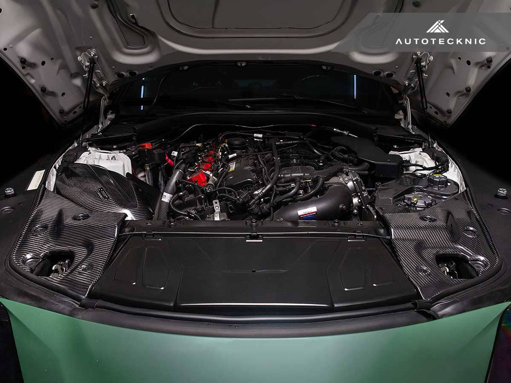 Kies-Motorsports AutoTecknic USA AutoTecknic Dry Carbon Fiber Engine Bay Trim - A90 Supra