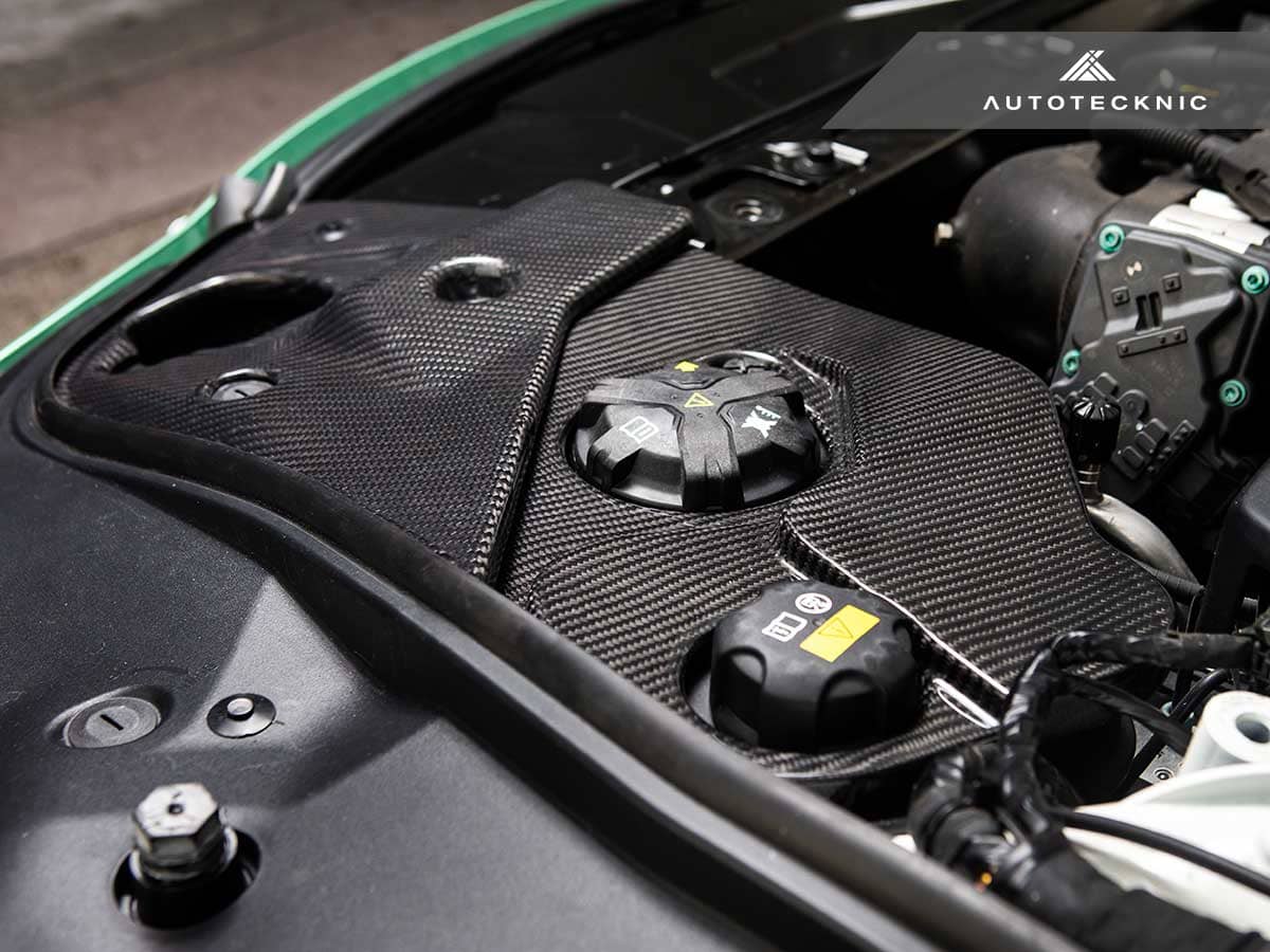 Kies-Motorsports AutoTecknic USA AutoTecknic Dry Carbon Fiber Engine Bay Trim - A90 Supra