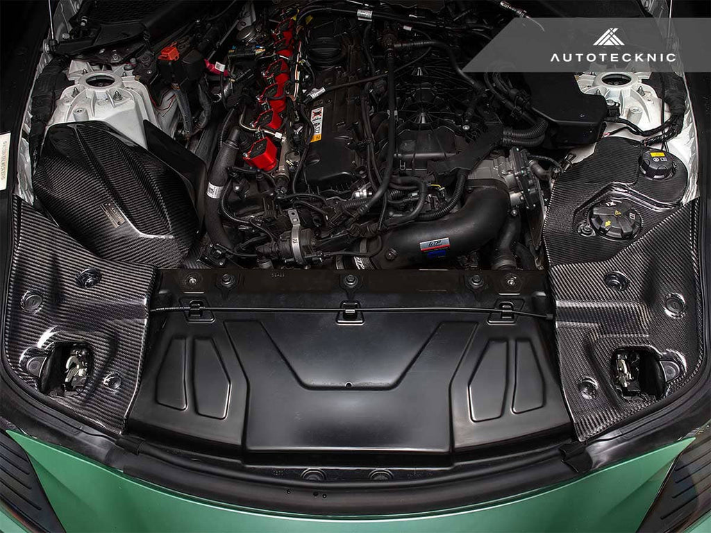 Kies-Motorsports AutoTecknic USA AutoTecknic Dry Carbon Fiber Engine Bay Trim - A90 Supra