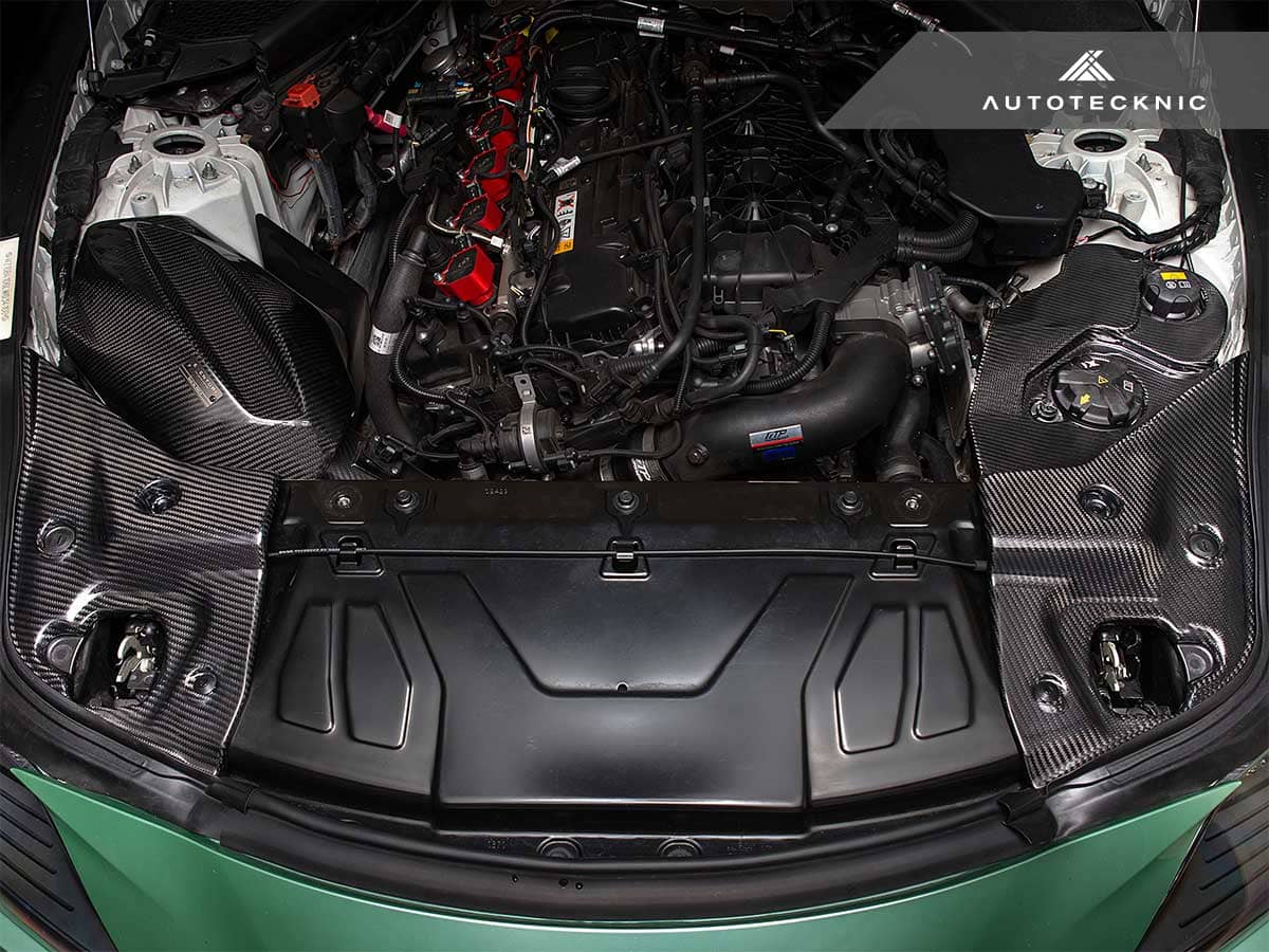 Kies-Motorsports AutoTecknic USA AutoTecknic Dry Carbon Fiber Engine Bay Trim - A90 Supra