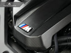 Kies-Motorsports AutoTecknic USA AutoTecknic Dry Carbon Fiber Engine Cover - G80 M3 | G82/ G83 M4 Satin Finish