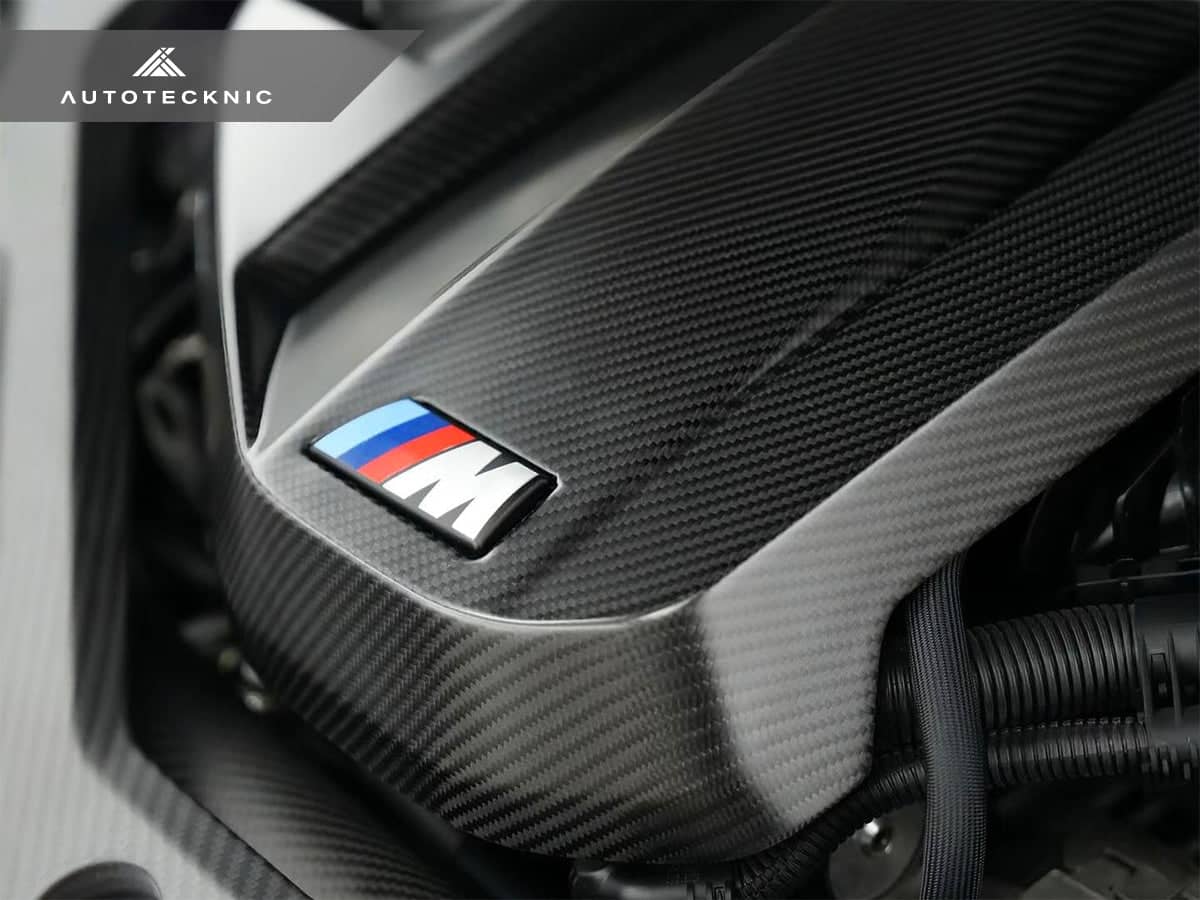 Kies-Motorsports AutoTecknic USA AutoTecknic Dry Carbon Fiber Engine Cover - G80 M3 | G82/ G83 M4 Satin Finish