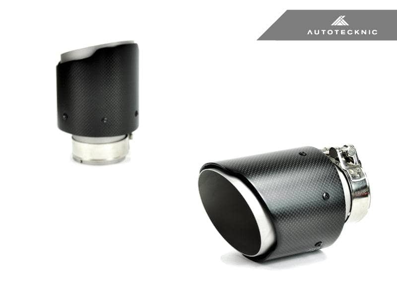 Kies-Motorsports AutoTecknic USA AutoTecknic Dry Carbon Fiber Exhaust Tip Inlet: 70MM Outlet: 89MM