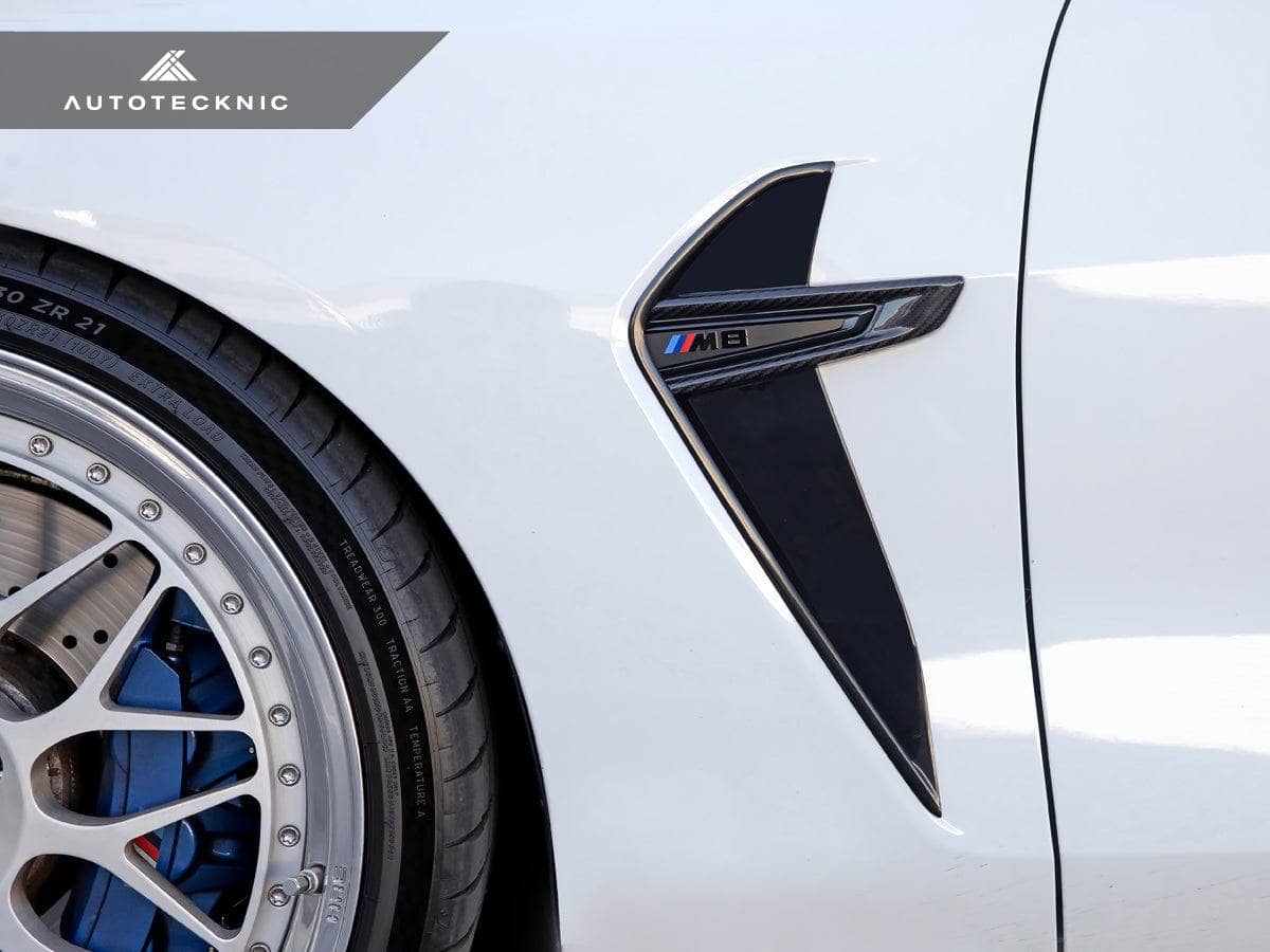 Kies-Motorsports AutoTecknic USA AutoTecknic Dry Carbon Fiber Fender Trim - F9X M8