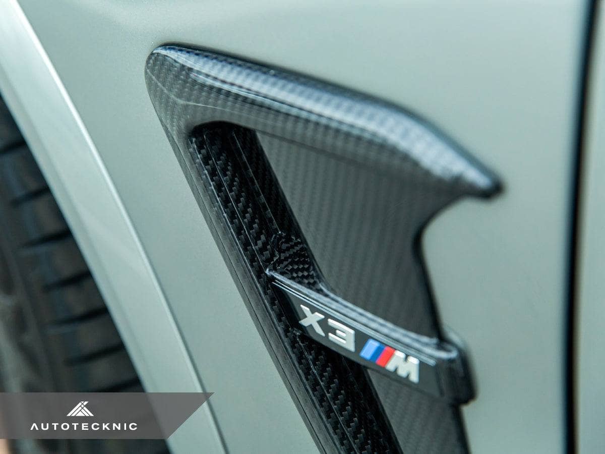Kies-Motorsports AutoTecknic USA AutoTecknic Dry Carbon Fiber Fender Trim Set - F97 X3M | F98 X4M | G01 X3 | G02 X4