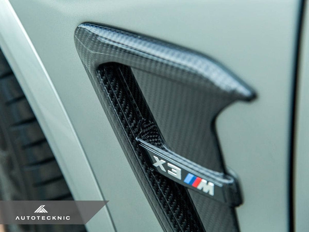 Kies-Motorsports AutoTecknic USA AutoTecknic Dry Carbon Fiber Fender Trim Set - F97 X3M | F98 X4M | G01 X3 | G02 X4
