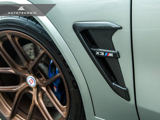 Kies-Motorsports AutoTecknic USA AutoTecknic Dry Carbon Fiber Fender Trim Set - F97 X3M | F98 X4M | G01 X3 | G02 X4