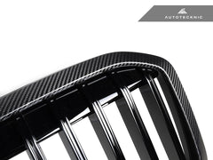 Kies-Motorsports AutoTecknic USA AutoTecknic Dry Carbon Fiber Front Grille - G07 X7 LCI G07 X7 LCI 2023-Up / Gloss Carbon Surrounds + Gloss Black Center Slats