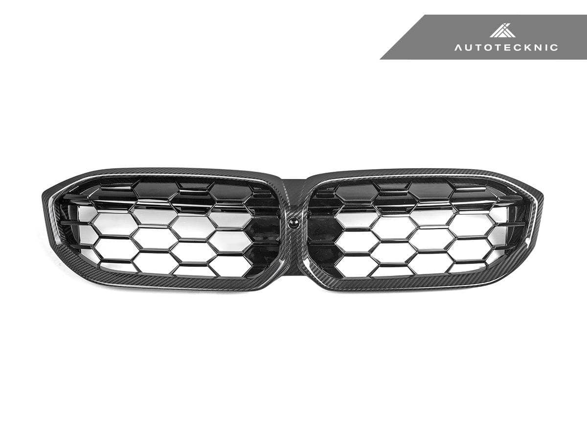 Kies-Motorsports AutoTecknic USA AutoTecknic Dry Carbon Fiber Honeycomb Front Grille - G20 3-Series LCI G20 3-Series LCI 2023-Up Main image