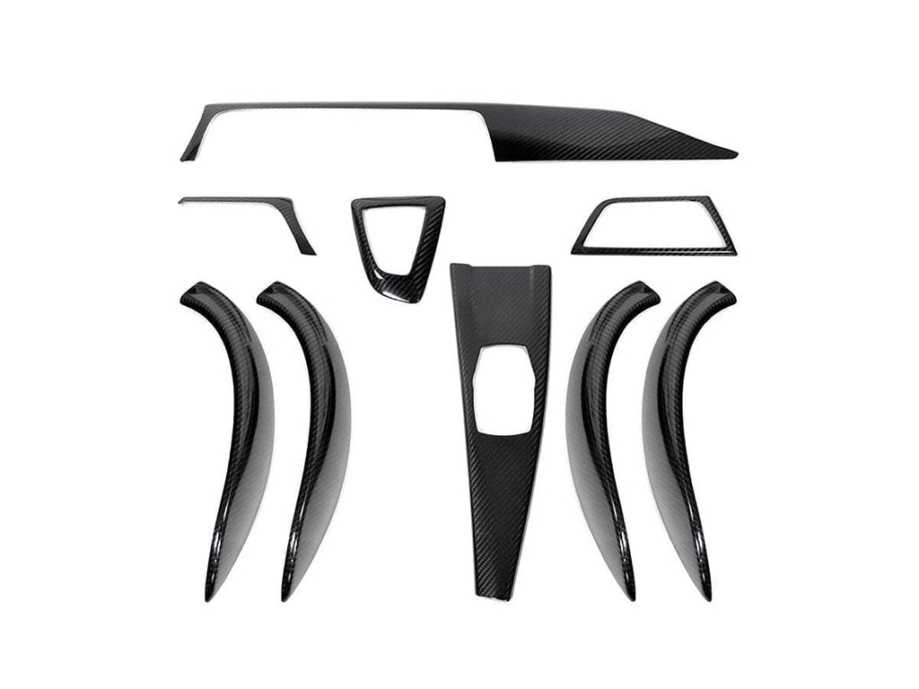 Kies-Motorsports AutoTecknic USA AutoTecknic Dry Carbon Fiber Interior Trim - BMW F32 4-Series Coupe F36 4-Series GC Sedan / Left Hand Drive (LHD) / Twill Weave (2X2)
