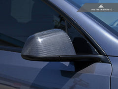 Kies-Motorsports AutoTecknic USA AutoTecknic Dry Carbon Fiber Mirror Covers - Tesla Model Y Tesla Model Y