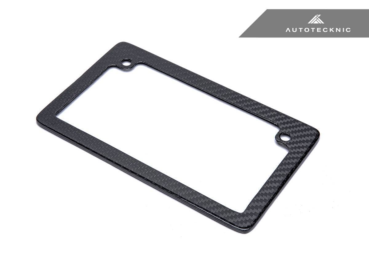 Kies-Motorsports AutoTecknic USA AutoTecknic Dry Carbon Fiber Motorcycle License Plate Frame