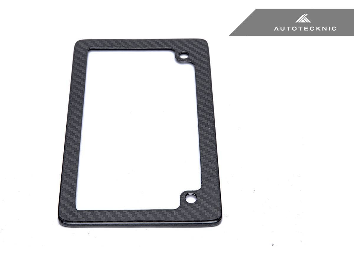 Kies-Motorsports AutoTecknic USA AutoTecknic Dry Carbon Fiber Motorcycle License Plate Frame