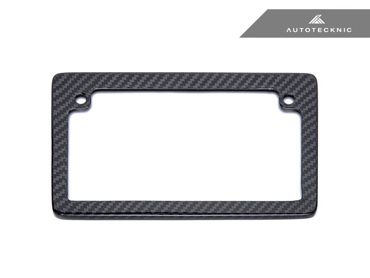Kies-Motorsports AutoTecknic USA AutoTecknic Dry Carbon Fiber Motorcycle License Plate Frame