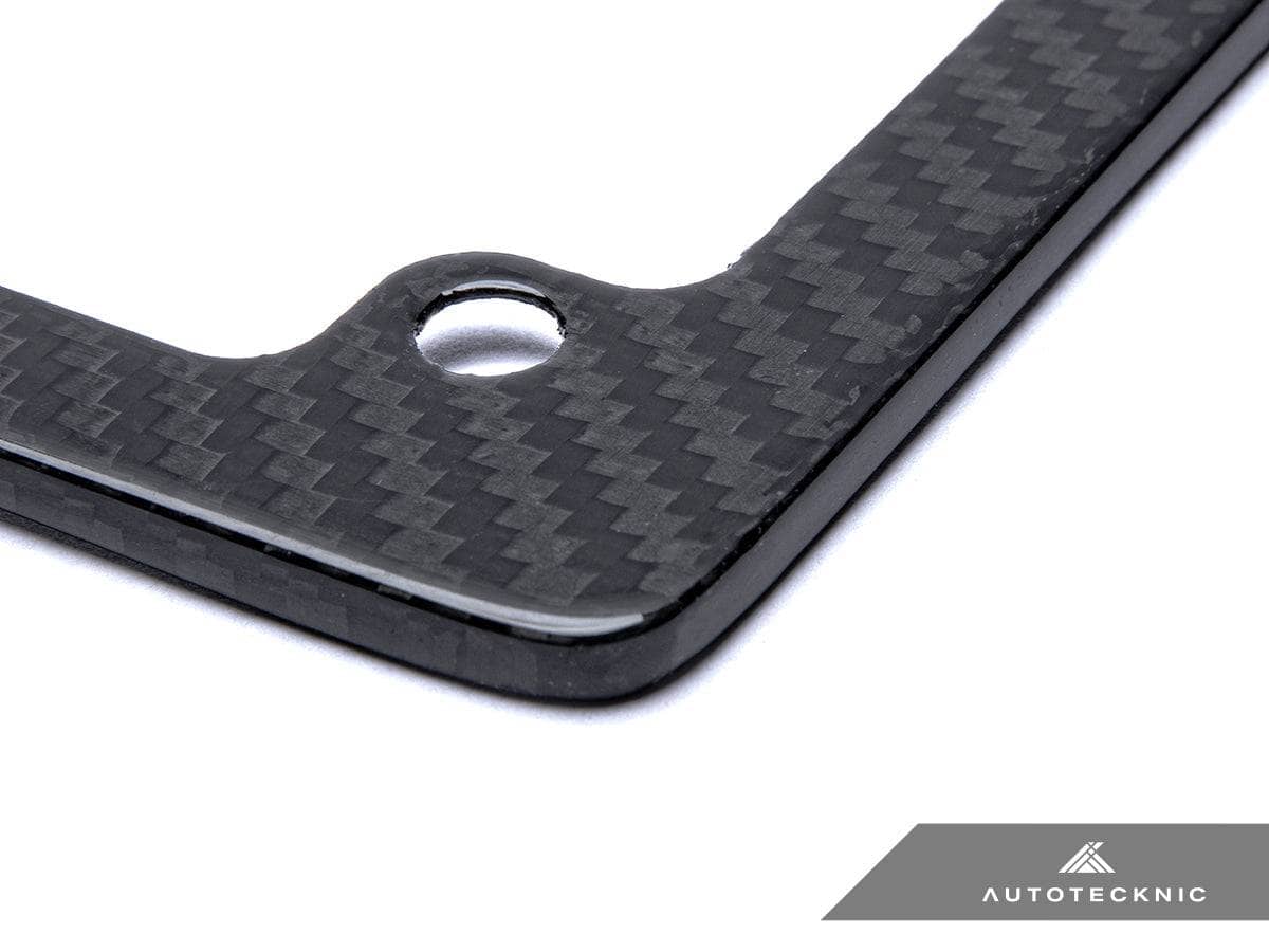 Kies-Motorsports AutoTecknic USA AutoTecknic Dry Carbon Fiber Motorcycle License Plate Frame