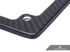 Kies-Motorsports AutoTecknic USA AutoTecknic Dry Carbon Fiber Motorcycle License Plate Frame