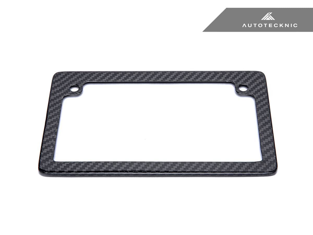 Kies-Motorsports AutoTecknic USA AutoTecknic Dry Carbon Fiber Motorcycle License Plate Frame