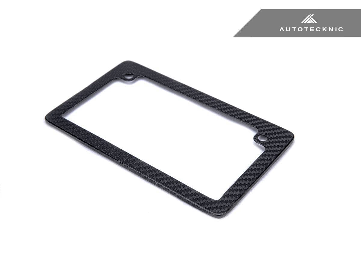 Kies-Motorsports AutoTecknic USA AutoTecknic Dry Carbon Fiber Motorcycle License Plate Frame