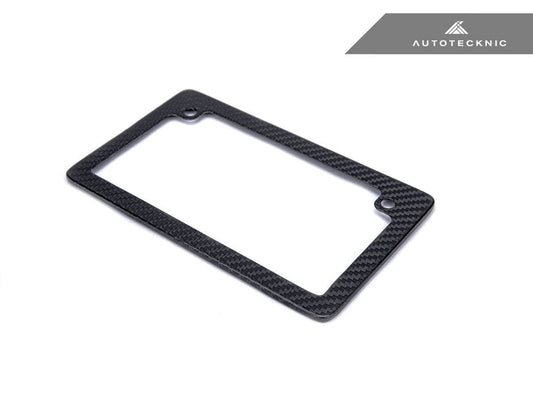 Kies-Motorsports AutoTecknic USA AutoTecknic Dry Carbon Fiber Motorcycle License Plate Frame