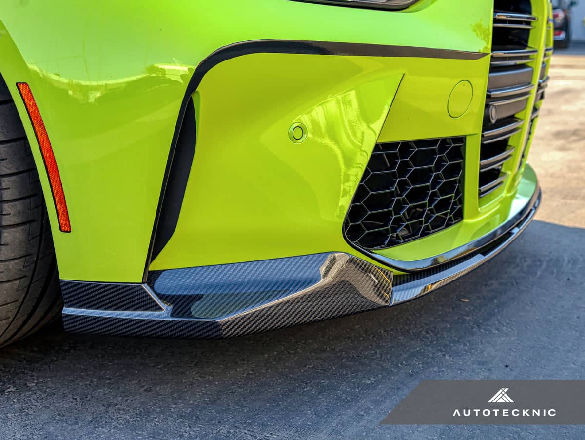 Kies-Motorsports AutoTecknic USA AutoTecknic Dry Carbon Fiber Performante Front Aero Lip - G80 M3 | G82/ G83 M4