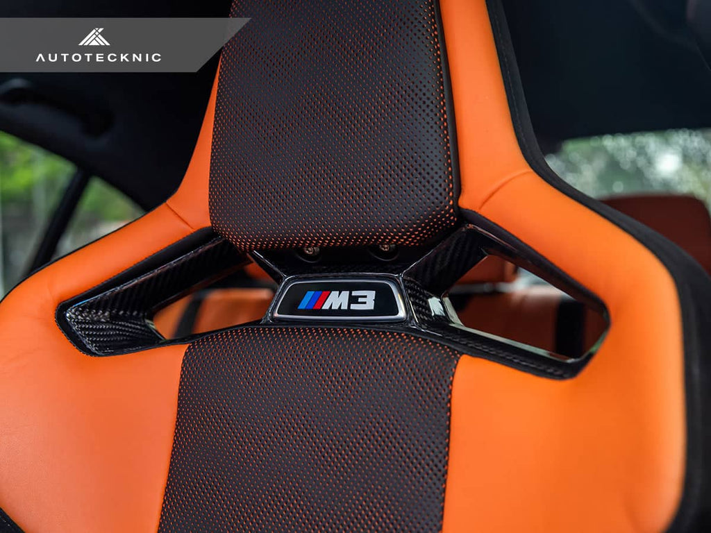 Kies-Motorsports AutoTecknic USA AutoTecknic Dry Carbon Fiber Seat Belt Outlet Cover Set - BMW G80 M3 | G82 M4 | G87 M2 | M Carbon Bucket Seats