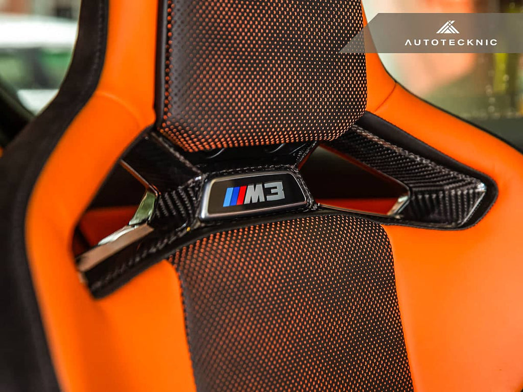 Kies-Motorsports AutoTecknic USA AutoTecknic Dry Carbon Fiber Seat Belt Outlet Cover Set - BMW G80 M3 | G82 M4 | G87 M2 | M Carbon Bucket Seats