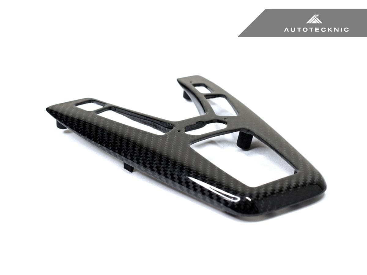 Kies-Motorsports AutoTecknic USA AutoTecknic Dry Carbon Fiber Shift Console Trim - F10 M5 M-DCT Left Hand Drive