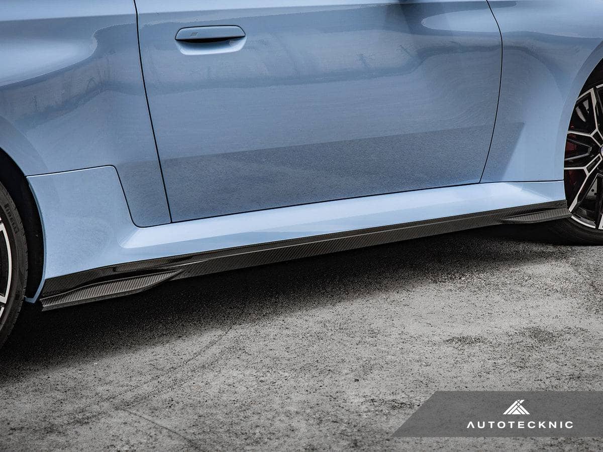 Kies-Motorsports AutoTecknic USA AutoTecknic Dry Carbon Fiber Side Skirt Extension Set - G87 M2