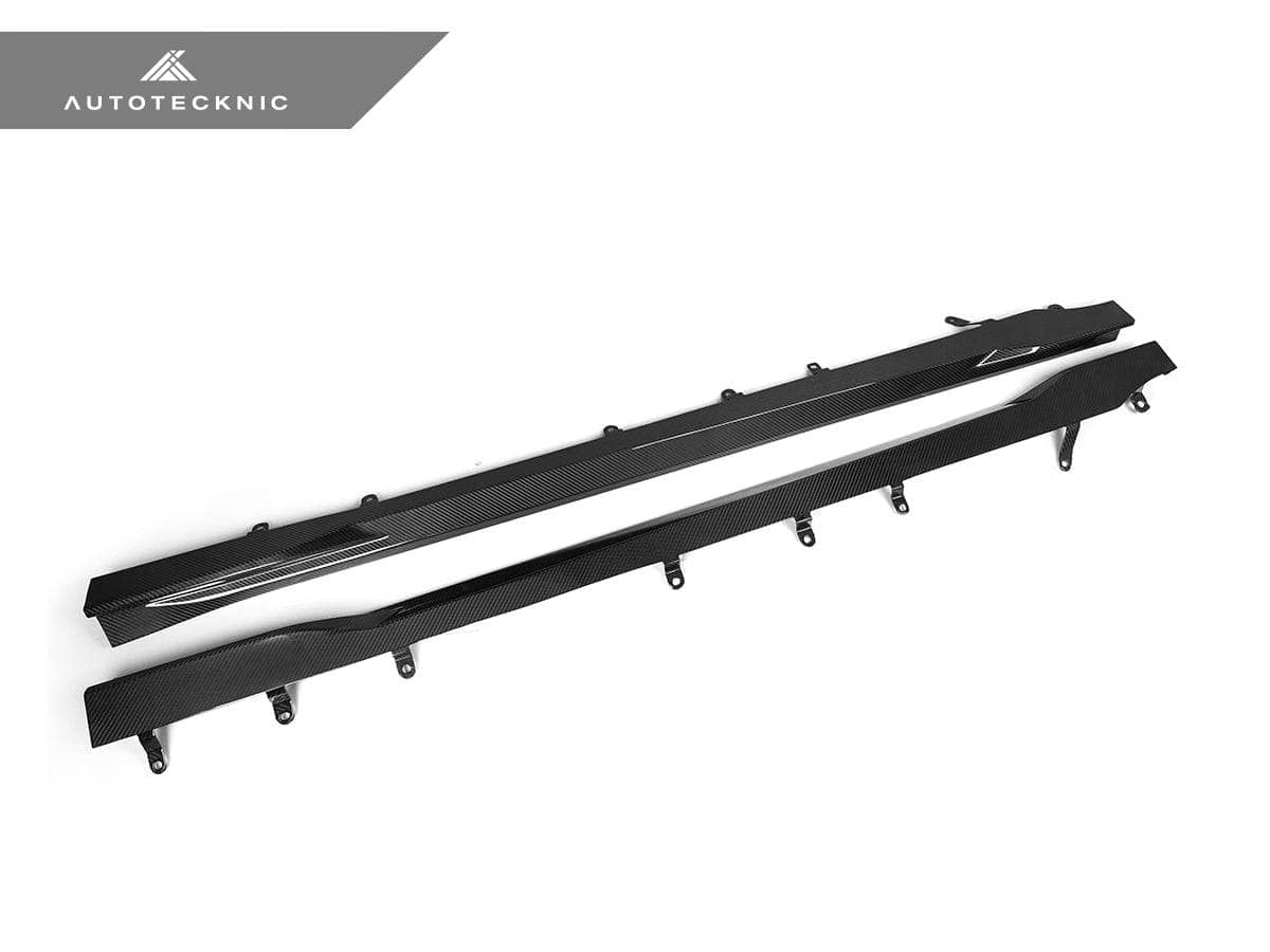 Kies-Motorsports AutoTecknic USA AutoTecknic Dry Carbon Fiber Side Skirt Extension Set - G87 M2